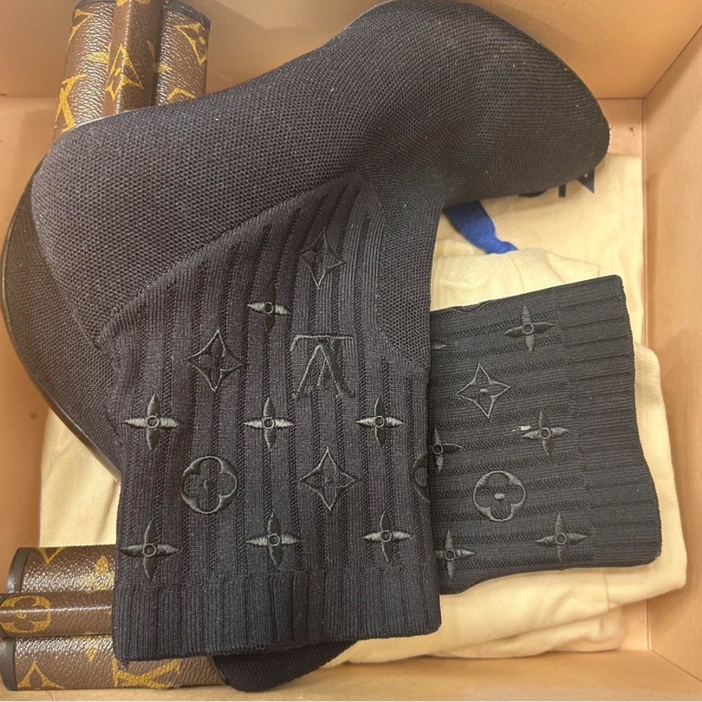 Black lv Sock boots
